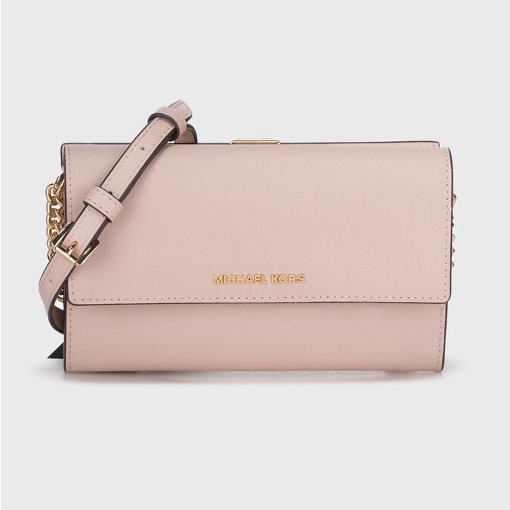 Michael Kors Pink Saffiano Leather Crossbody
